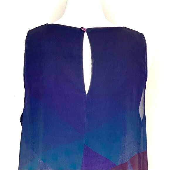 Desigual blue oton sleeveless geometric triangle dress size 40 medium - Picture 10 of 16